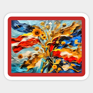 Colorful abstract artwork design Sticker